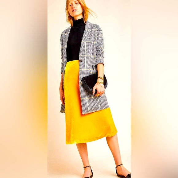 MAEVE by Anthropologie Kelly Velvet Midi Skirt - Picture 1 of 6